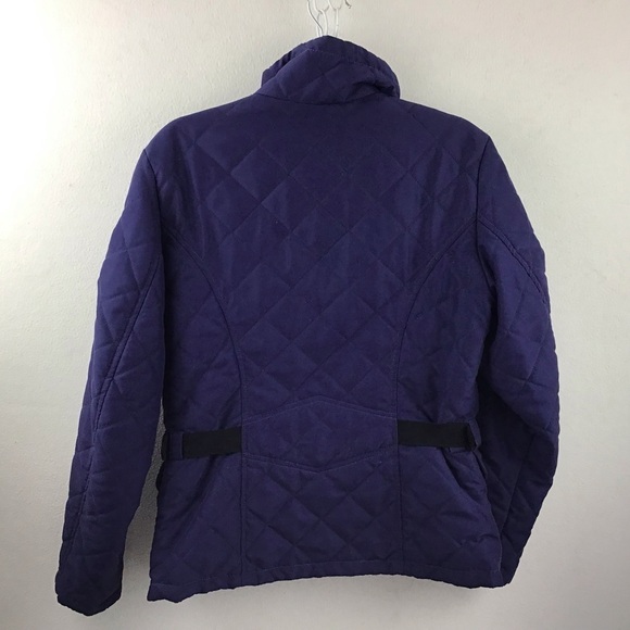 Golden Dress Blue Made in Germany  quilted equestrian barn jacket. Size medium. - Picture 3 of 13